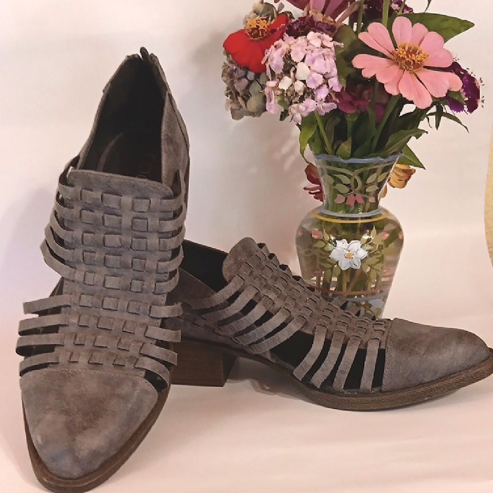Coconuts by Matisse Gray Heeled Boots. Western. Coastal Cowgirl. Vegan.